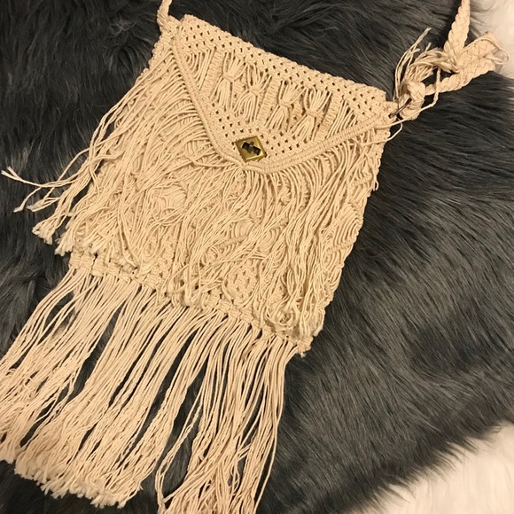 Vintage Handbags - Coachella fringe crochet crossbody